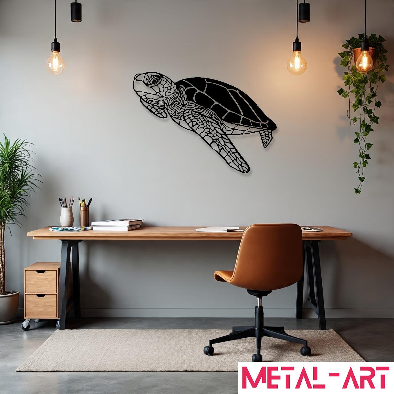 Aquatic Harmony - laser-cut metal wall art