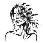 Flora’s Gaze - laser-cut metal wall art