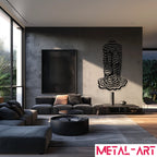 Hypnotic Reflection - laser-cut metal wall art