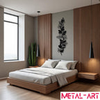 Floral Trio Harmony - laser-cut metal wall art