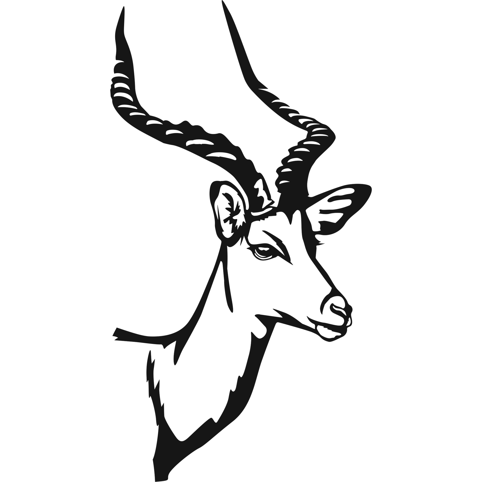 Noble Horns - laser-cut metal wall art