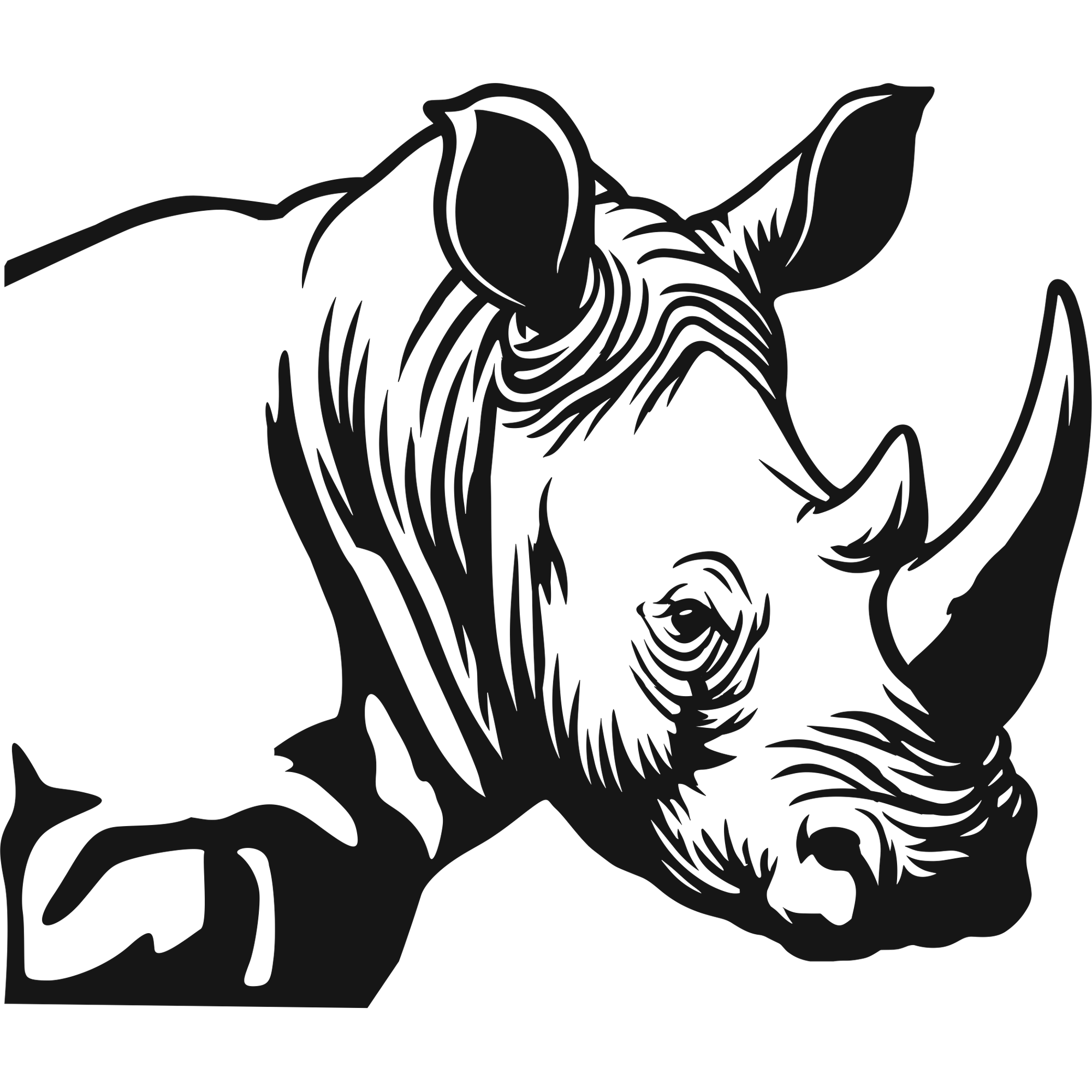 Mighty Horn - laser-cut metal wall art