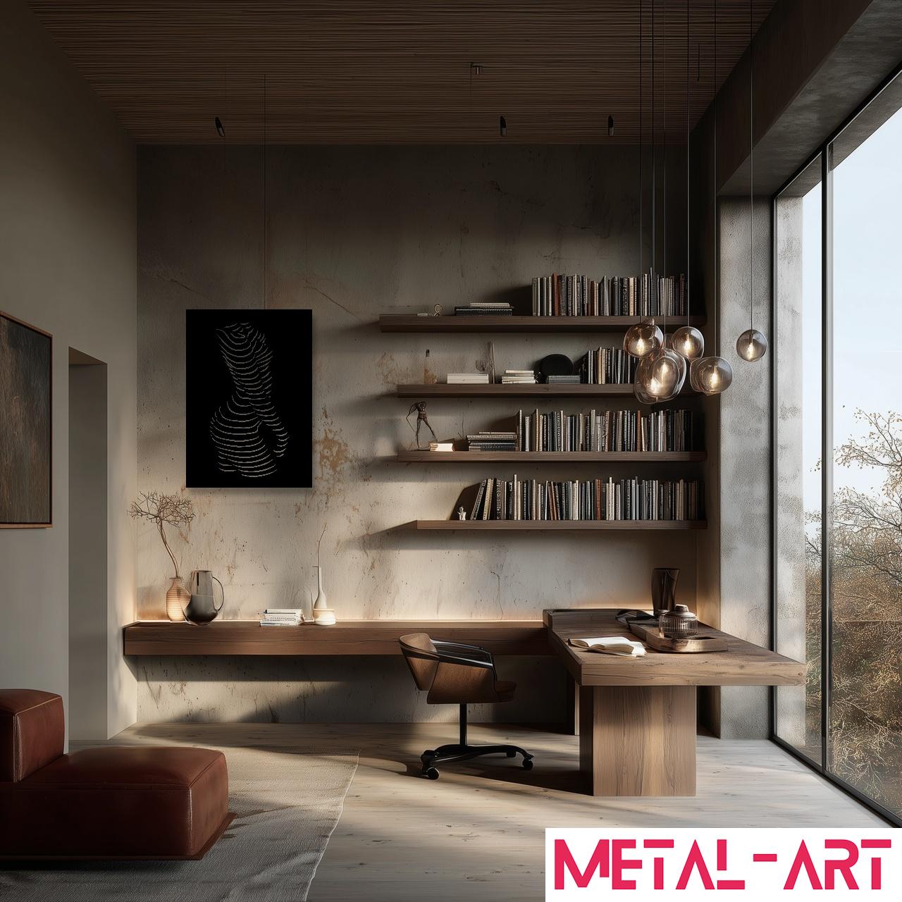 Linear Elegance - laser-cut metal wall art