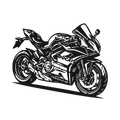 Ducati Panigale V4 - laser-cut metal wall art
