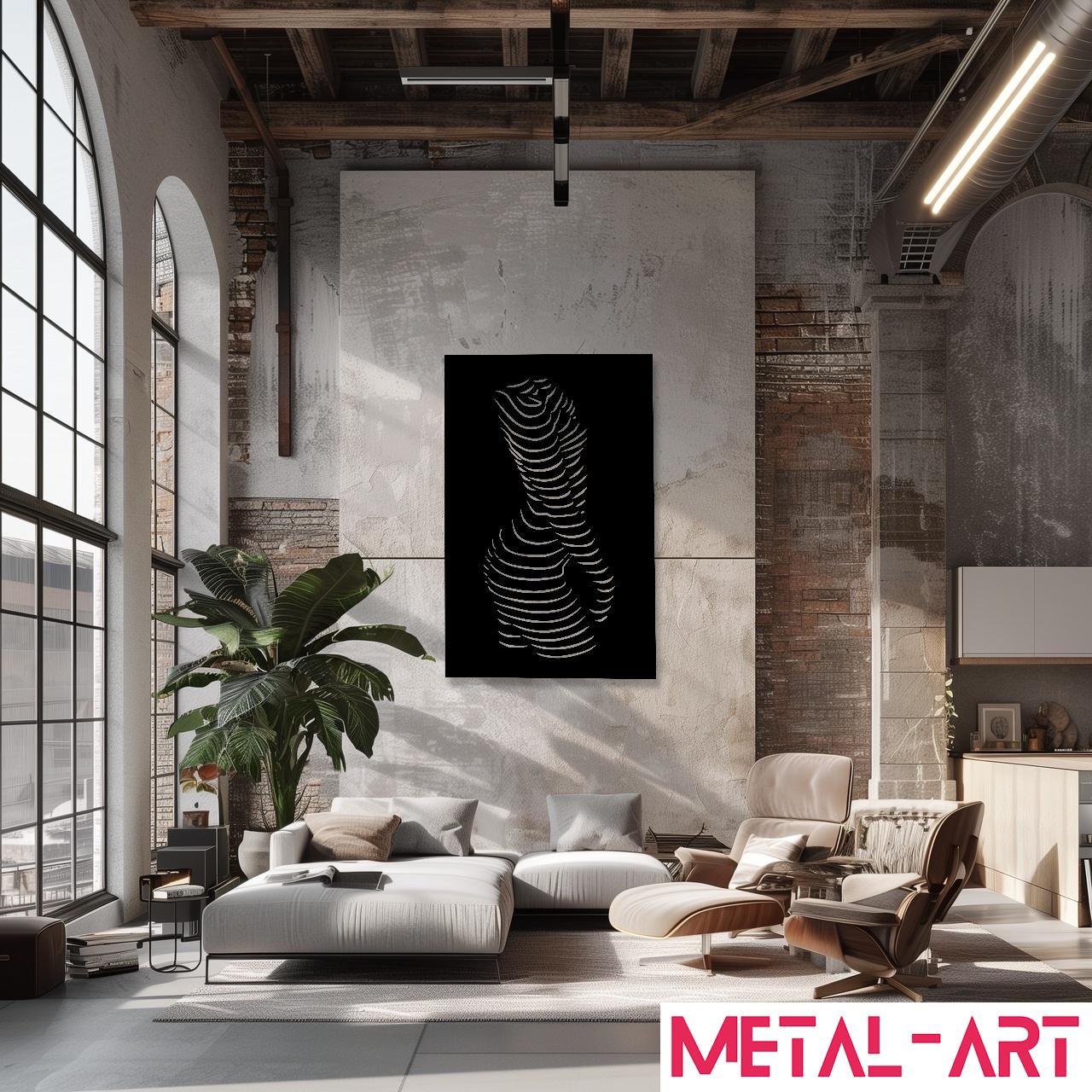 Linear Elegance - laser-cut metal wall art
