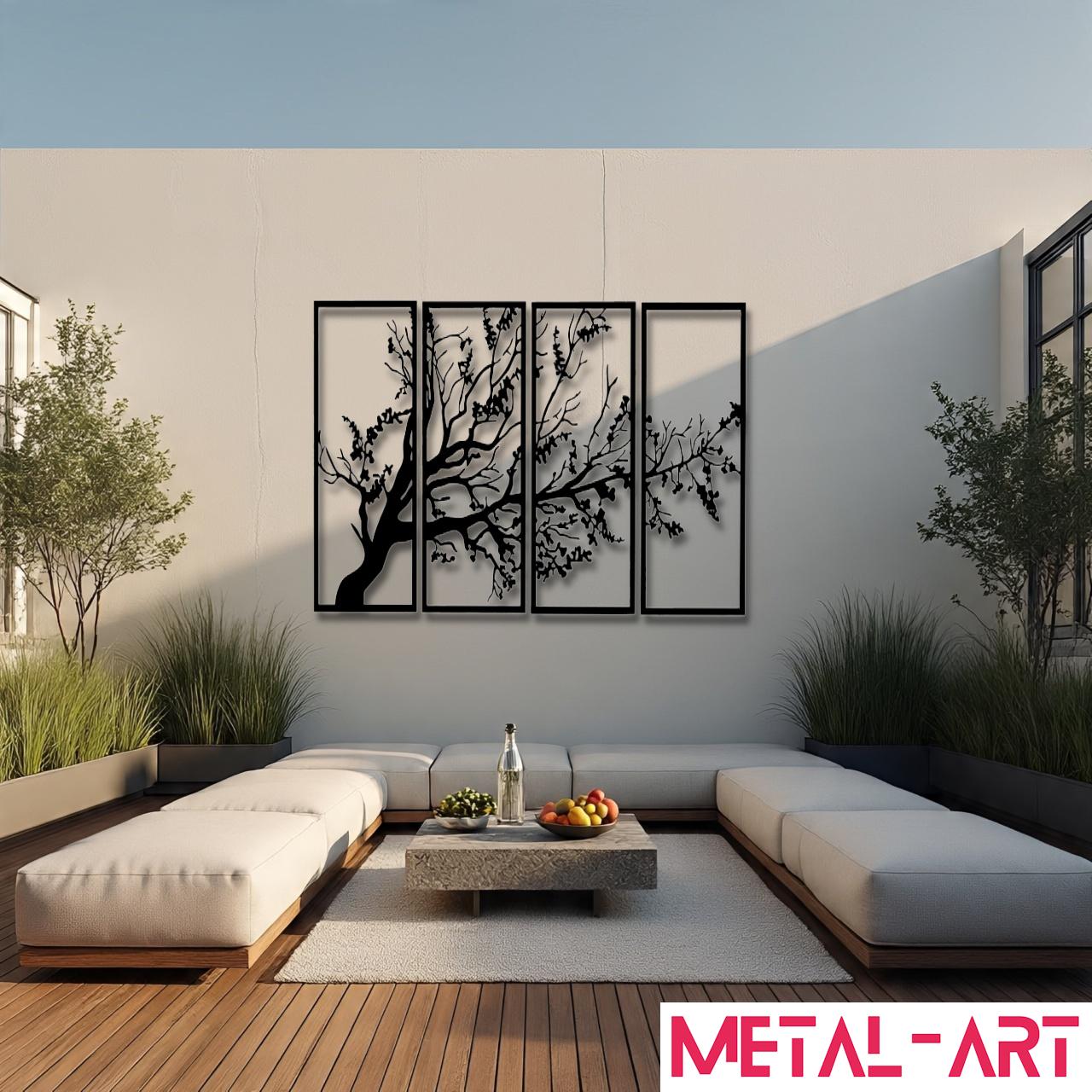 Branching Harmony - laser-cut metal wall art