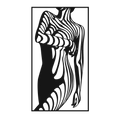 Striped Allure - laser-cut metal wall art