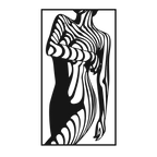 Striped Allure - laser-cut metal wall art