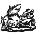Apex Predator - laser-cut metal wall art
