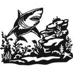 Apex Predator - laser-cut metal wall art