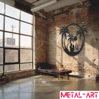 Sunset Lovers - laser-cut metal wall art