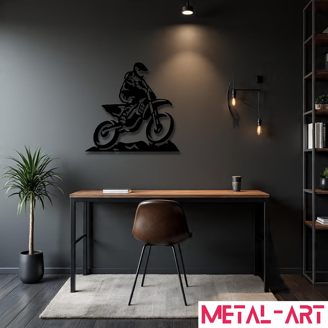 Dirt Bike - Peak Rush - laser-cut metal wall art