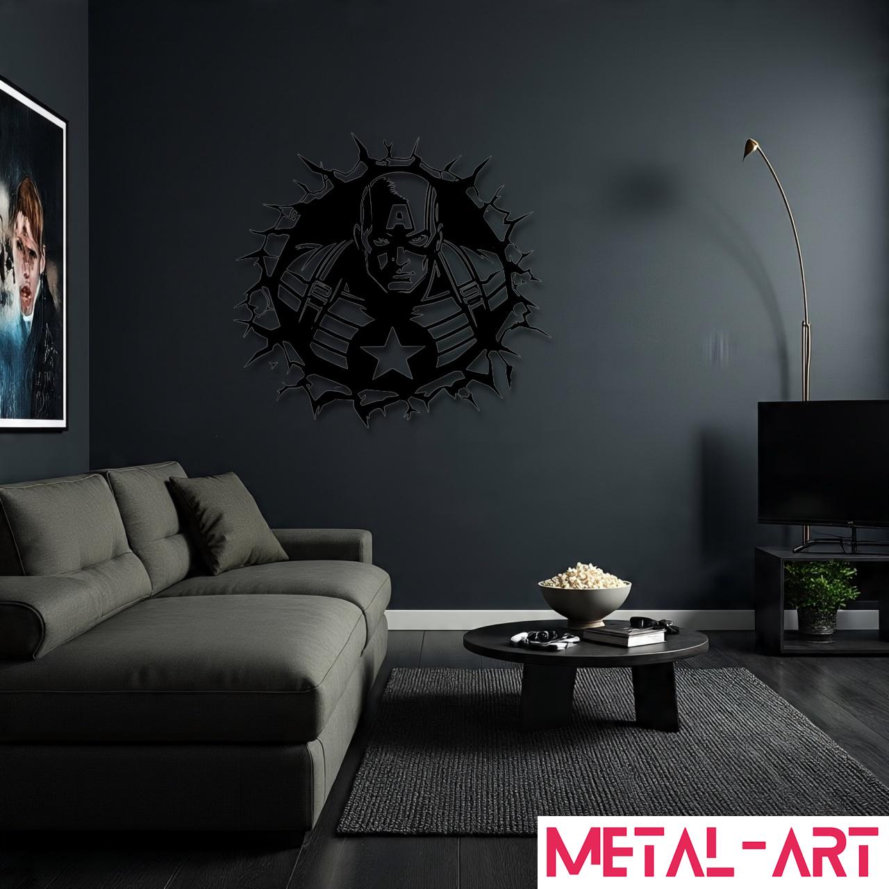 The First Avenger - laser-cut metal wall art