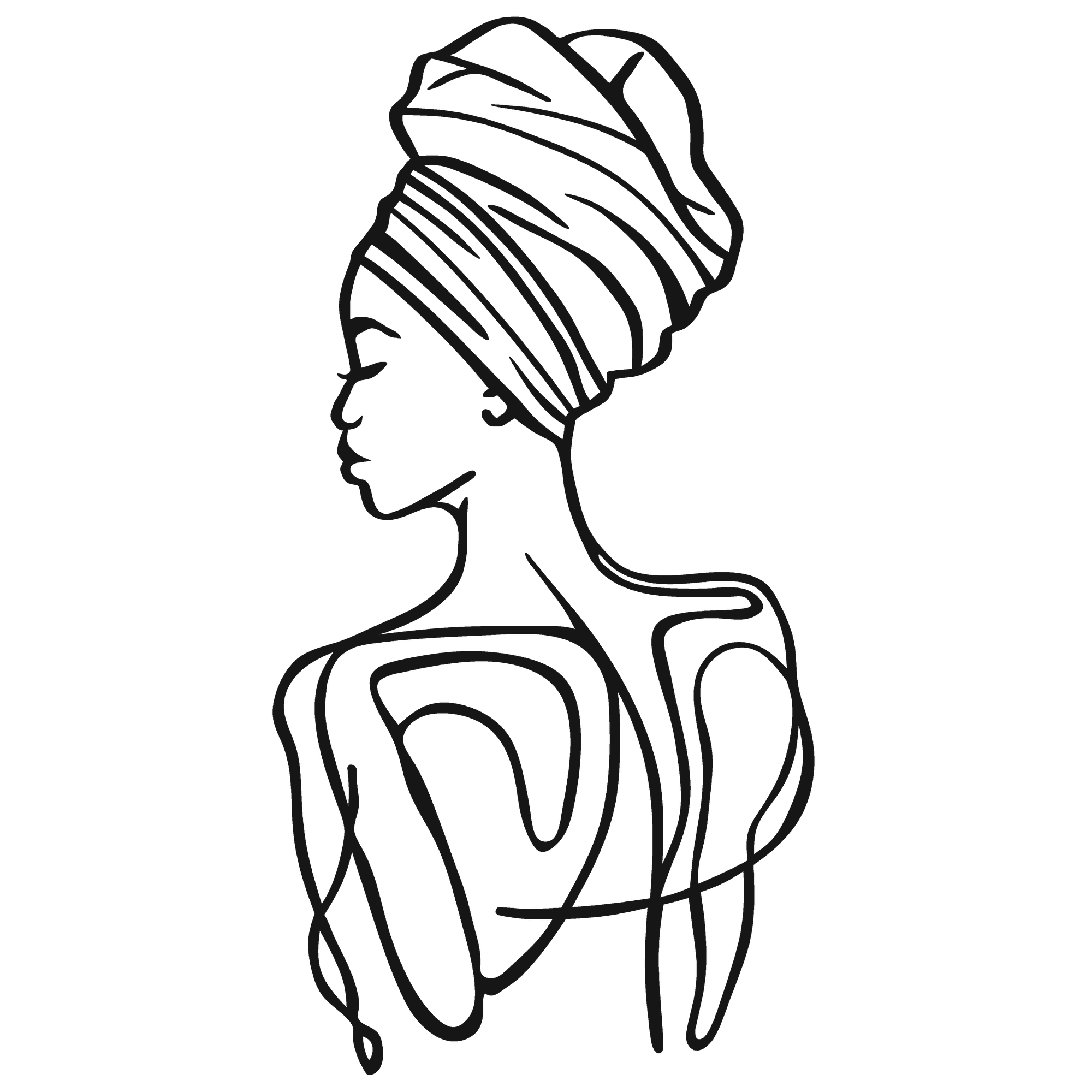 Tribal Grace - laser-cut metal wall art