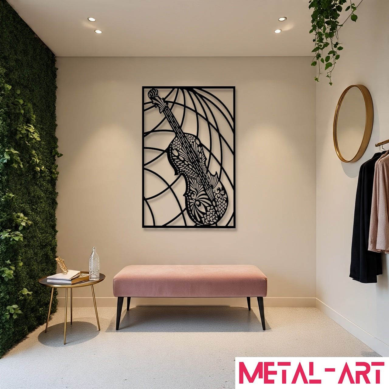 Patterned Melody - laser-cut metal wall art