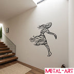 Spirit in Motion - laser-cut metal wall art