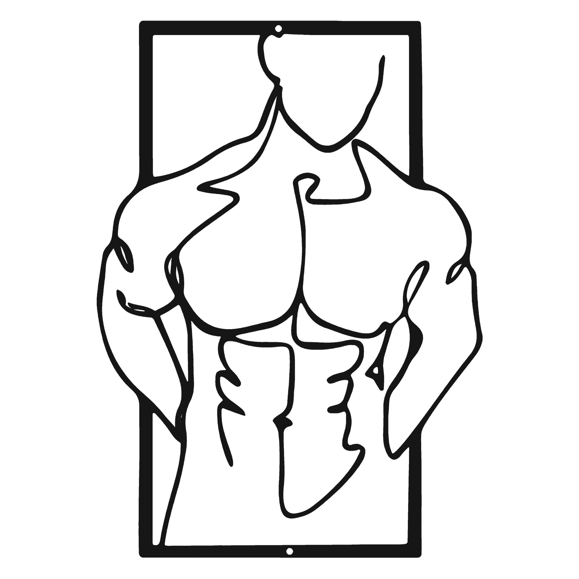 Linear Muscle - laser-cut metal wall art