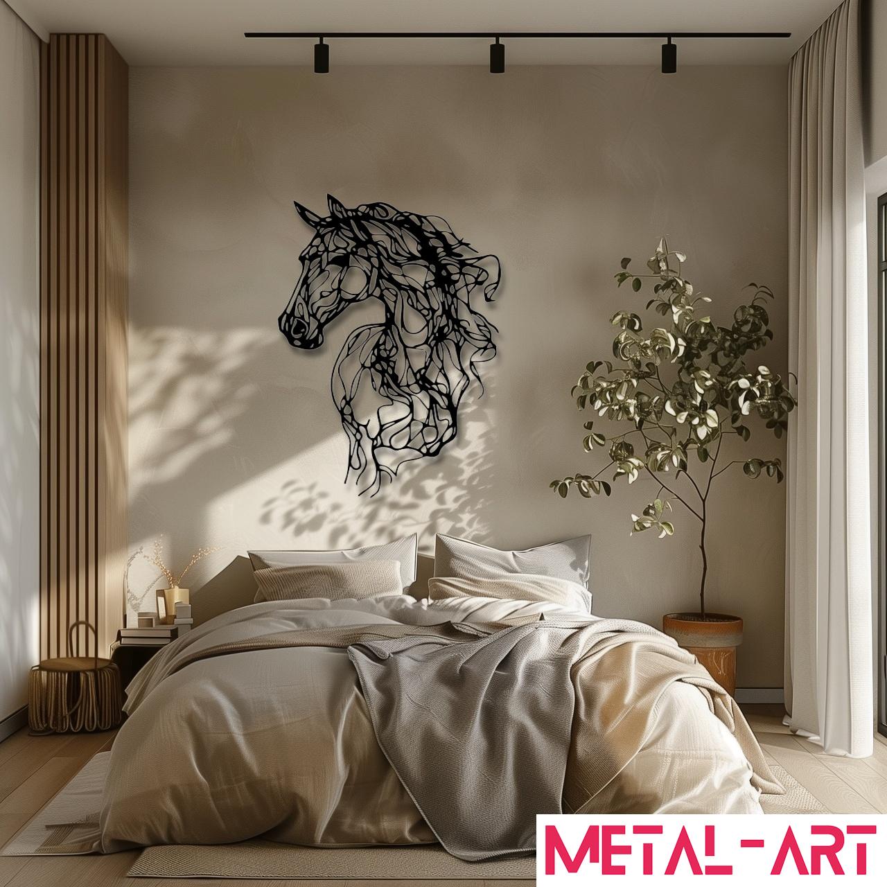 Wire Mane - laser-cut metal wall art