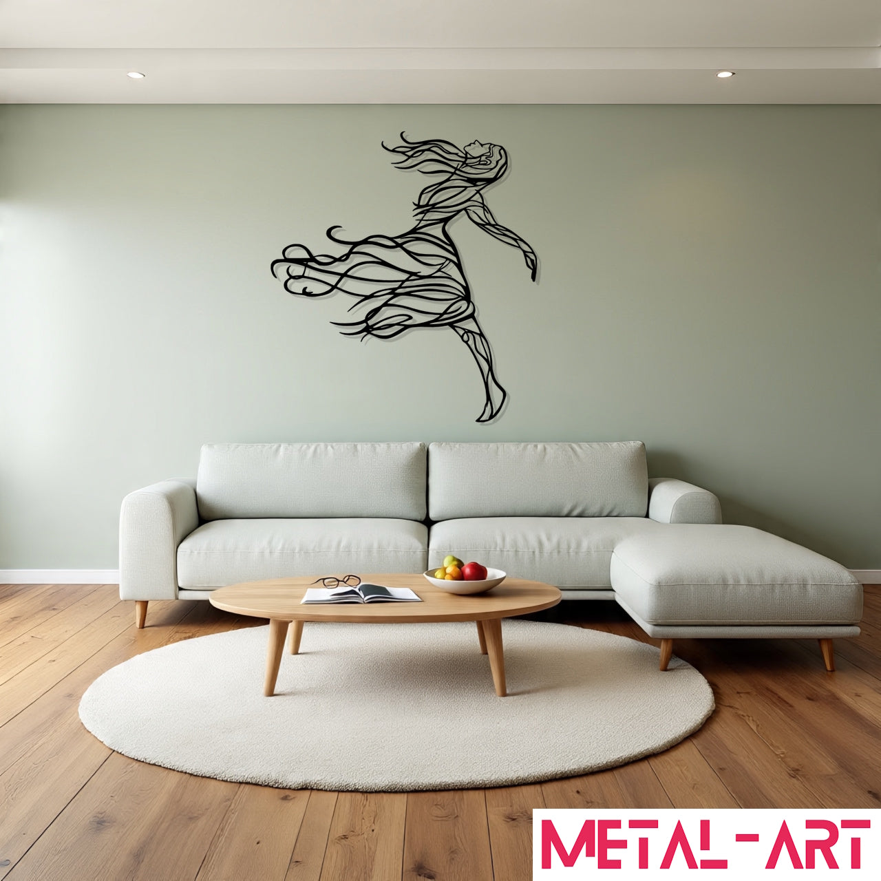 Spirit in Motion - laser-cut metal wall art