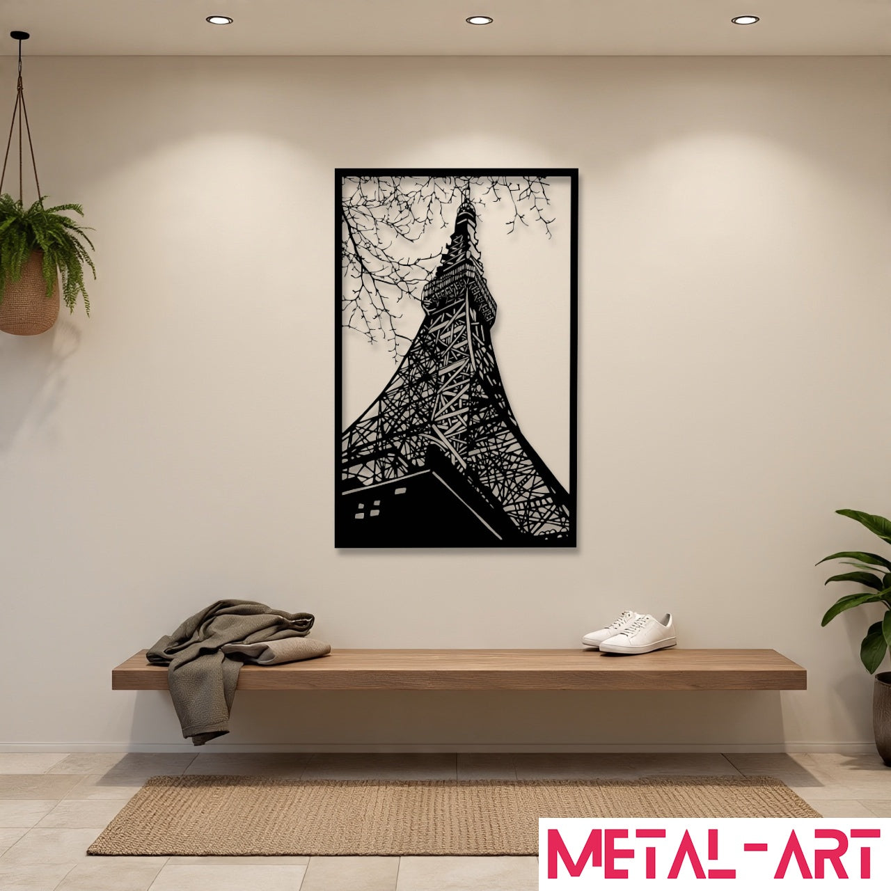 Paris Perspective - laser-cut metal wall art