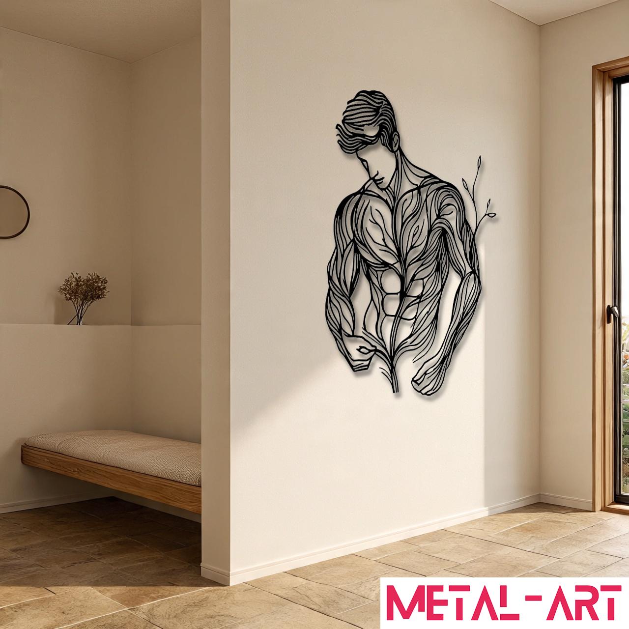 Man & Matter - laser-cut metal wall art