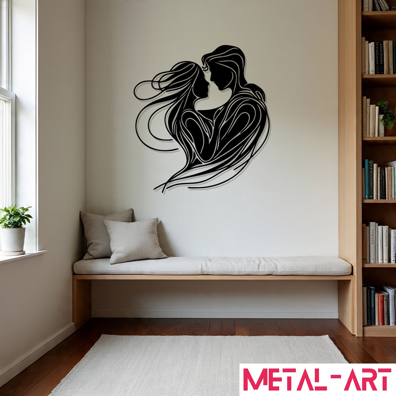Bound by Love - laser-cut metal wall art