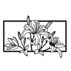 Lily Frame Grace - laser-cut metal wall art