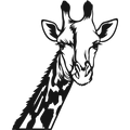 Graceful Giraffe - laser-cut metal wall art