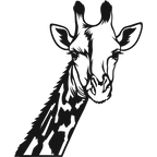 Graceful Giraffe - laser-cut metal wall art