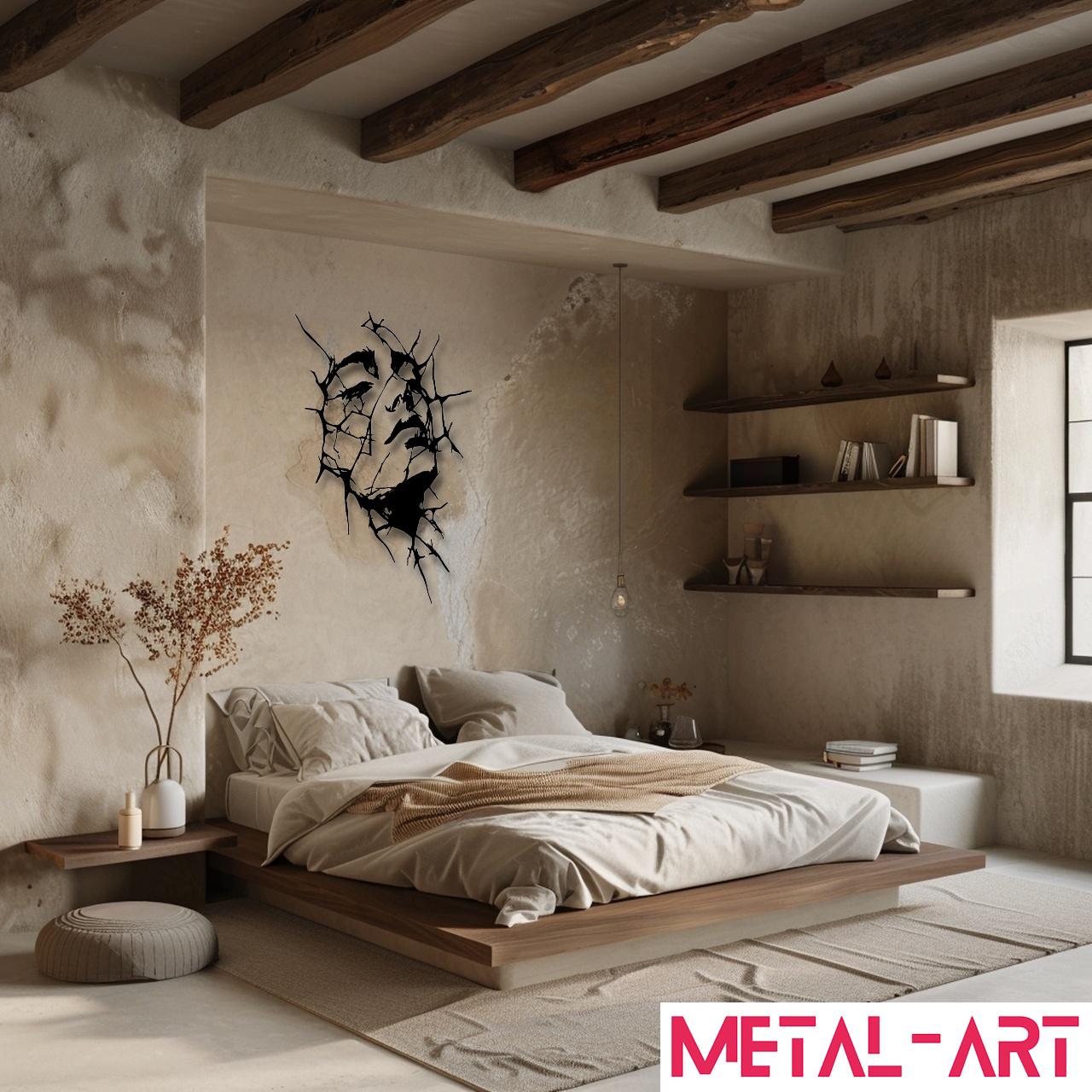 Fractured Awakening - laser-cut metal wall art