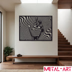 Phantom Touch - laser-cut metal wall art