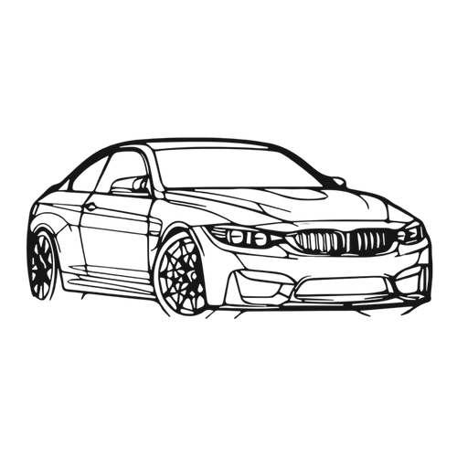 BMW Flow 1 - laser-cut metal wall art