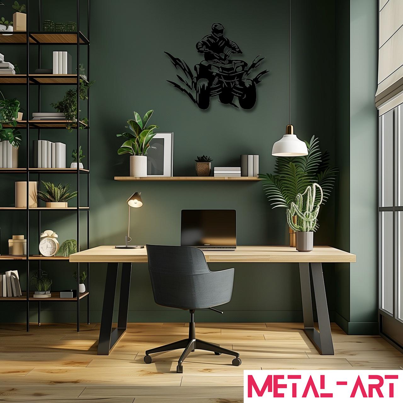 ATV - Mud Splash - laser-cut metal wall art