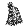 Crown of Feathers - laser-cut metal wall art