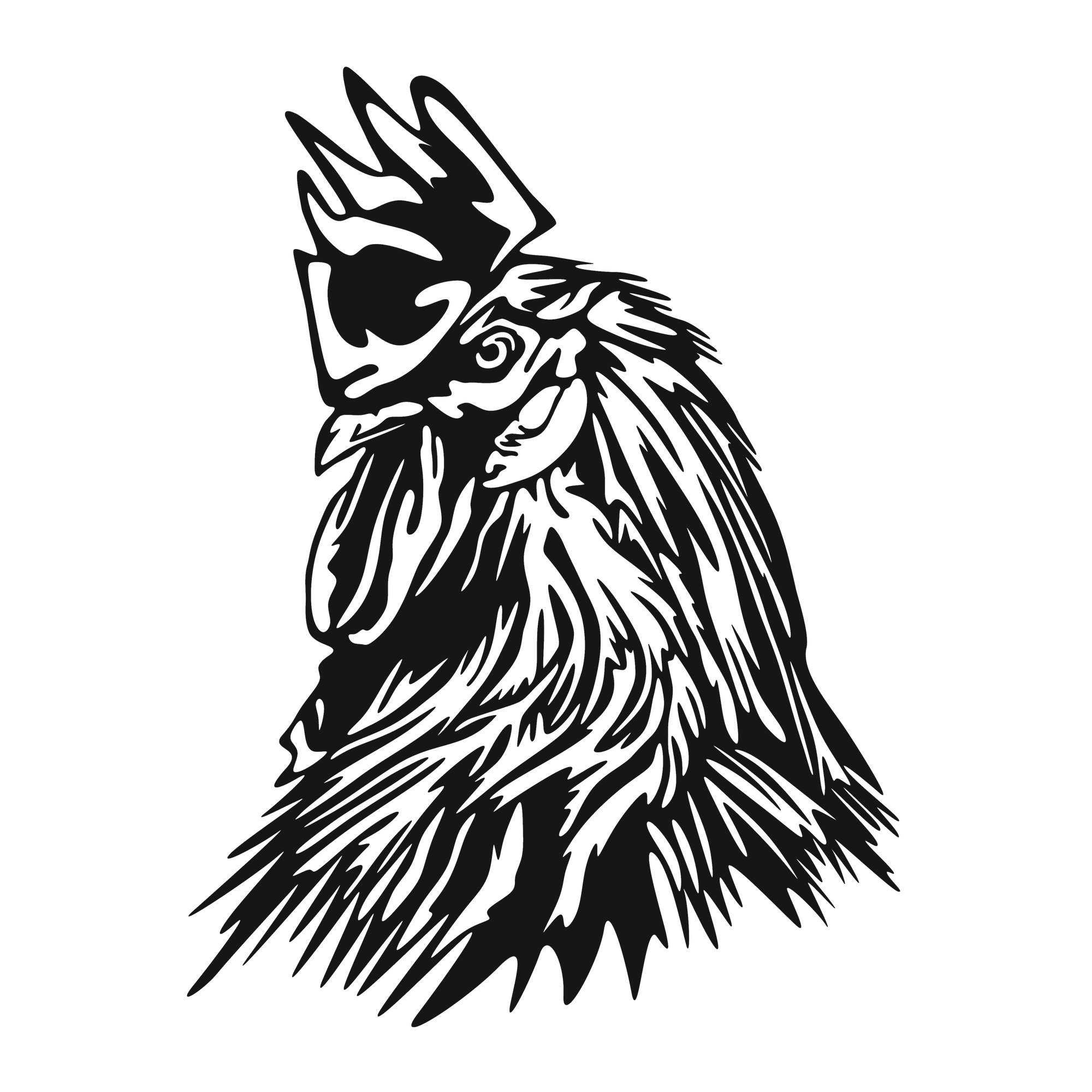 Crown of Feathers - laser-cut metal wall art
