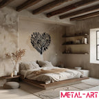 Heartwood Harmony - laser-cut metal wall art