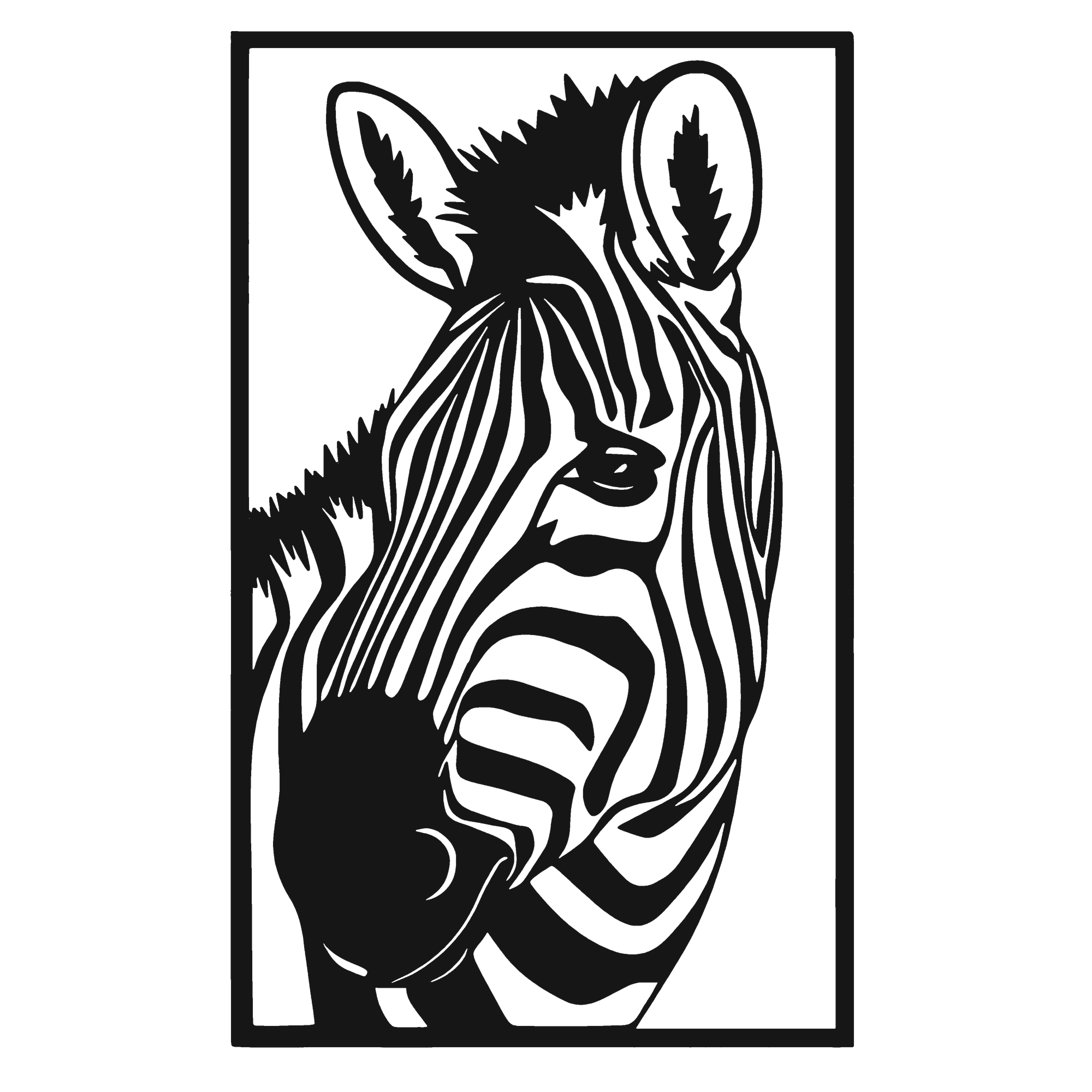 Inner Stripes - laser-cut metal wall art