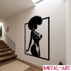 Afro Elegance - laser-cut metal wall art