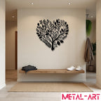 Heartwood Harmony - laser-cut metal wall art
