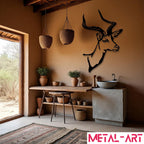 Noble Horns - laser-cut metal wall art
