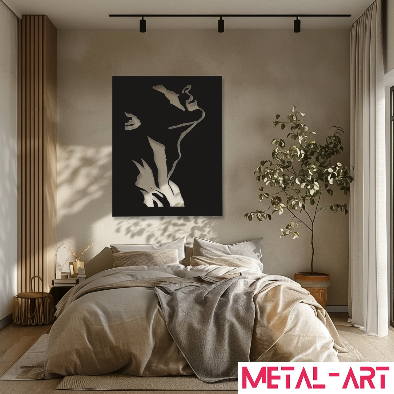 Masculine Silhouette - laser-cut metal wall art