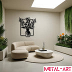 Botanical Stillness - laser-cut metal wall art