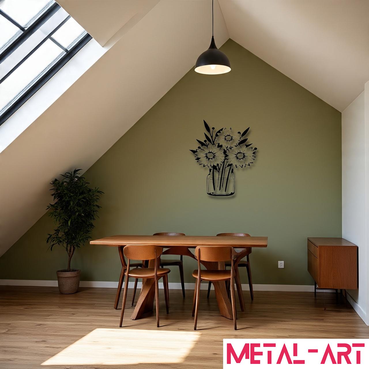 Eternal Bloom - laser-cut metal wall art