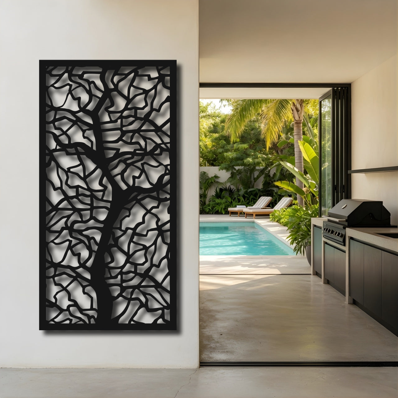 Bare Crown - laser-cut metal wall art