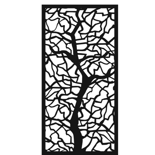Bare Crown - laser-cut metal wall art