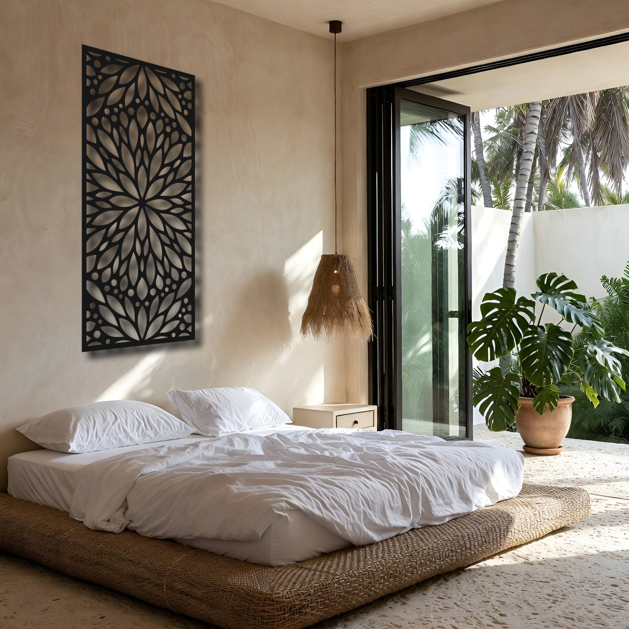 Bloom Wheel - laser-cut metal wall art