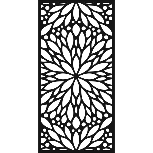 Bloom Wheel - laser-cut metal wall art