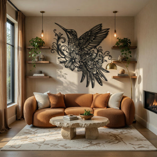 Blur of Wings - laser-cut metal wall art