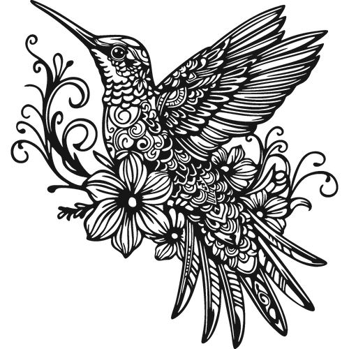 Blur of Wings - laser-cut metal wall art