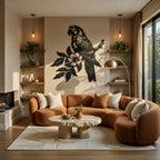 Bold Plumage - laser-cut metal wall art
